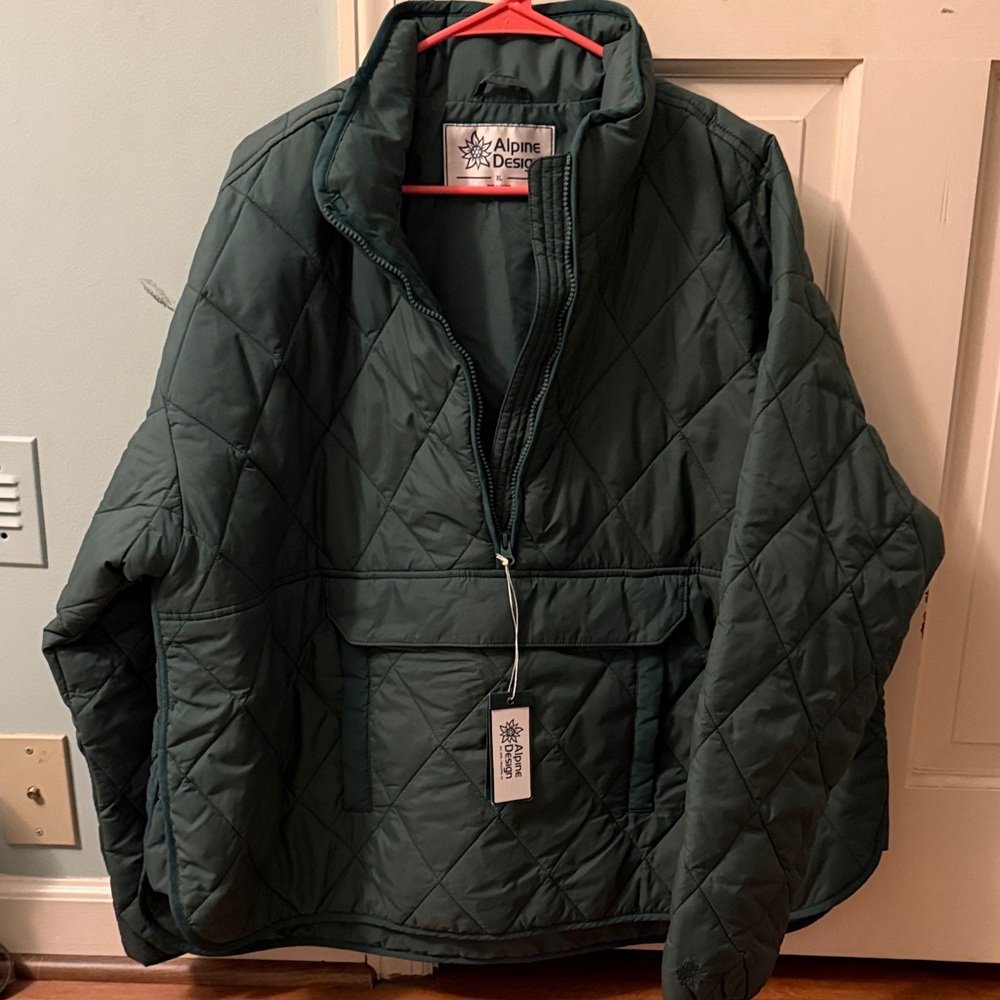 Alpine Design Forest Green Quilted Pullover